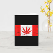 Carte Funny Canada &amp; Weed Leaf! Canadian New Flag Jo (Fleur jaune)