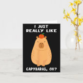 Carte Funny Capybara Art For Men Women Kids Rodent Capyb (Fleur jaune)
