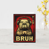 Carte Funny Capybara Gamer Bruh Graphic Tee Men Boys Tee (Fleur jaune)
