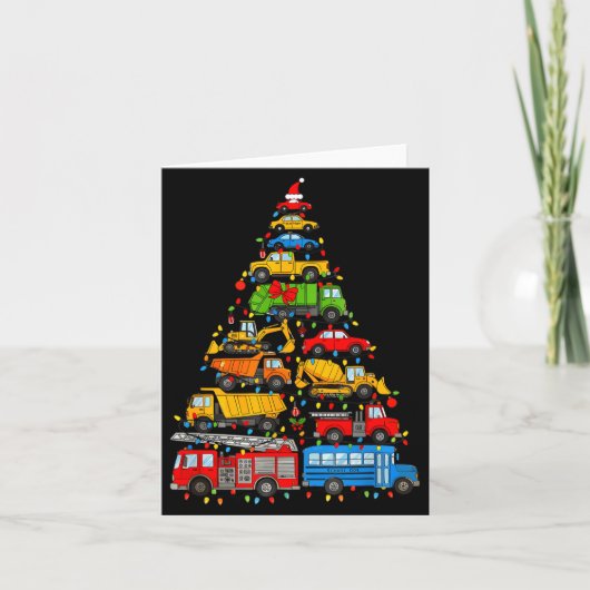 Carte Funny Car Christmas Tree Xmas Light Boys Kids Todd (Devant)