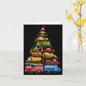Carte Funny Car Christmas Tree Xmas Light Boys Kids Todd (Fleur jaune)