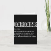 Carte Funny Car Guy Gift - Carcaine Definition Love Of (Devant)