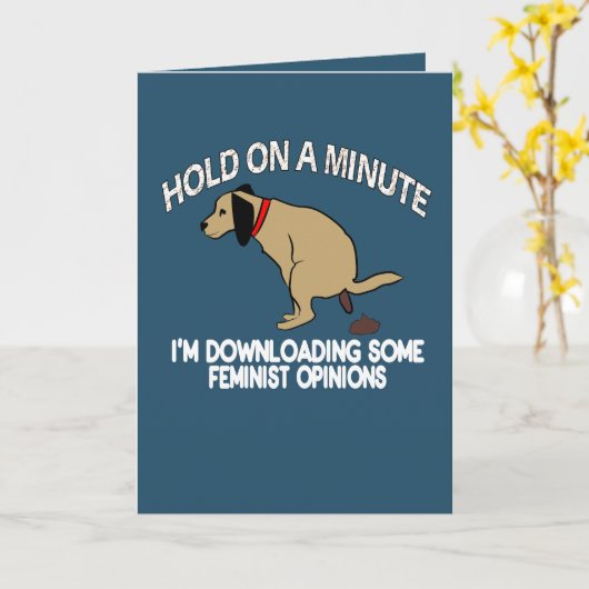 Carte Funny Card Je télécharge Celebrity Opinions (Fleur jaune)