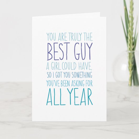 Carte Funny Card : Meilleur homme Anniversaire (Devant)