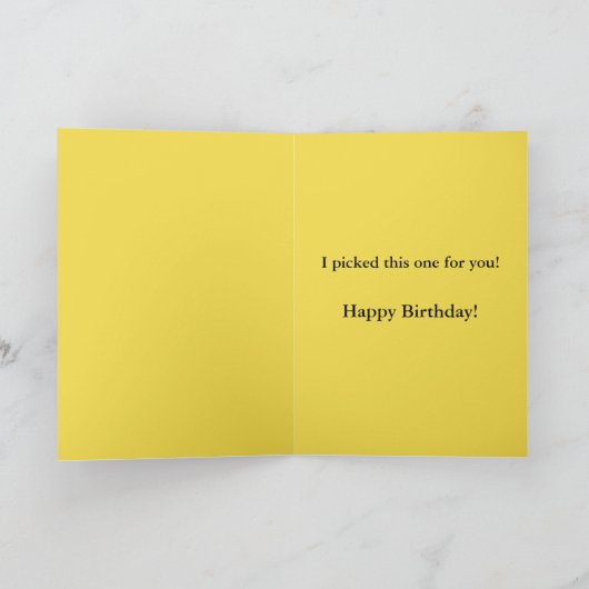 Carte Funny Card - Picked This One - Custom Message (Intérieur)
