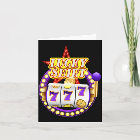 Carte Funny Casino Slot Machine Jackt Lucky  (Devant)