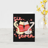 Carte Funny Cat 67 Meme Six Seven Gen Alpha Slang Valent (Fleur jaune)