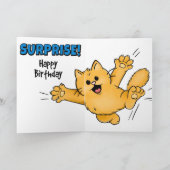 Carte Funny Cat Birthday Card (Intérieur)