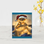 Carte Funny Cat Christmas Meme Shirt Cute Holiday Meme C (Fleur jaune)