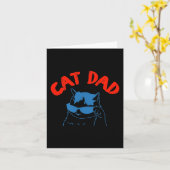Carte Funny Cat Dad Club 2 Sided Life Is Better With Cat (Fleur jaune)