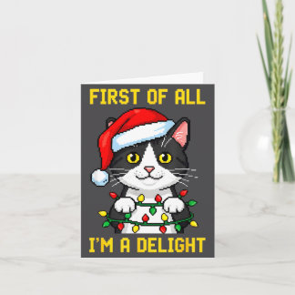 Carte Funny Cat First Of All I'm A Delight Retro Gaming 