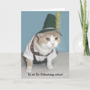 Carte Funny Cat German