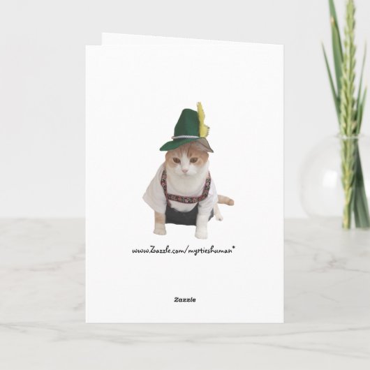 Carte Funny Cat German (Dos)