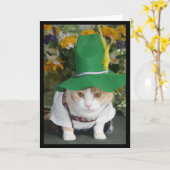Carte Funny Cat German (Fleur jaune)