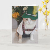 Carte Funny Cat German (Fleur jaune)