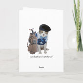 Carte Funny Cat Golfer Anniversaire (Dos)