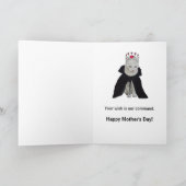 Carte Funny Cat Mother's Day no Cooking (Intérieur)