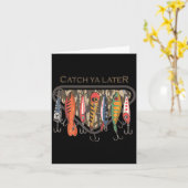 Carte Funny Catch Ya Later Camo Fishing Lure Angler Fish (Fleur jaune)