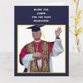 Carte Funny Catholic School Graduation (Fleur jaune)