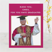Carte Funny Catholic School Graduation (Fleur jaune)