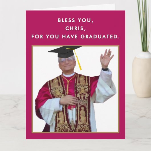 Carte Funny Catholic School Graduation (Devant)