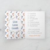 Carte Funny Cats and Cute Butterflies Motif (Intérieur)