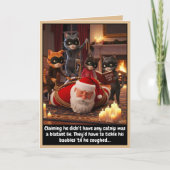 Carte Funny cats Christmas card (Devant)