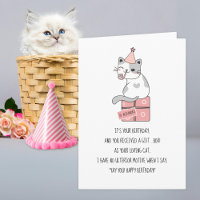 Funny Cats Love Boxes Nom personnalisé Anniversair