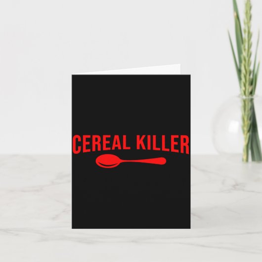 Carte Funny Cereal Killer - Breakfast (Devant)