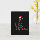 Carte Funny Champagne Christmas Graphics Lights Lover Dr (Fleur jaune)