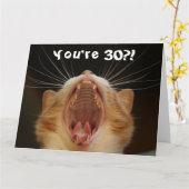 Carte Funny Chat Happy 30th Birthday Card (Fleur jaune)