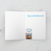 Carte Funny Chat Médicale S'en sortir bien (Intérieur)