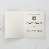 Carte Funny Chat meilleure Fête des pères papa (Intérieur)