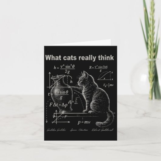 Carte Funny Chat Physique Humour Design Ce que les chats (Devant)