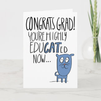 Carte Funny Chat Puns Graduation Card