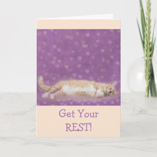 Carte Funny Chat Resting Cancer Support (Devant)