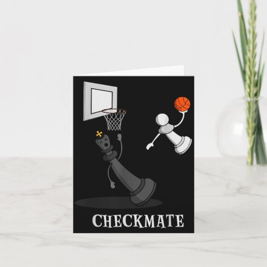Carte Funny Checkmate Chess Basketball Game Board King P (Devant)