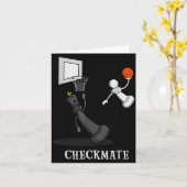 Carte Funny Checkmate Chess Basketball Game Board King P (Fleur jaune)