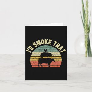 Carte Funny Chemise Bbq Je fumerais cette Rbeque Grilli