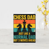 Carte Funny Chess Dad Like Normal Dad Three Moves Ahead  (Fleur jaune)