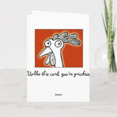 Carte Funny Chicken Card (Dos)