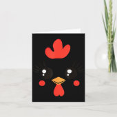 Carte Funny Chicken Face Halloween (Devant)
