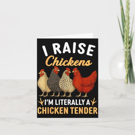 Carte Funny Chicken Lover Gift – I Raise Chickens Farm H (Devant)