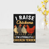Carte Funny Chicken Lover Gift – I Raise Chickens Farm H (Fleur jaune)