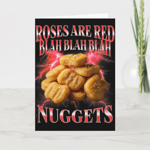 Carte Funny Chicken Nugget Roses Are Red Saint Valentin