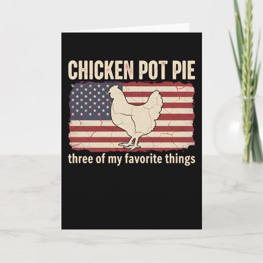 Carte Funny Chicken Pot Pie Farm Chicken Lover Rustic (Devant)