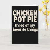 Carte Funny Chicken Pot Pie Rustic Distressed Farm (Fleur jaune)