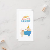 Carte Funny Chien Beled Anniversaire (Devant/Arrière en situation)