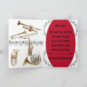 Carte Funny Chien bien obtenir pour le musicien de l'ins (Intérieur)