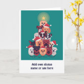 Carte Funny chien de Noël - Trainer Groomer Walker (Fleur jaune)